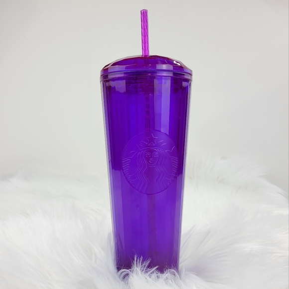 NWT Starbucks Fall 2021 Purple Edge Glow Dome Cold Cup Tumbler - Picture 2 of 4